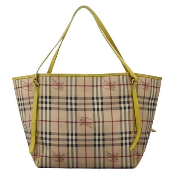 BURBERRY Nova Check Tote Bag PVC Beige Auth - Picture 13 of 15